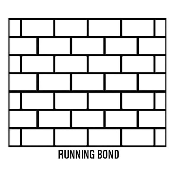 Stucco Brick Stencil, Adhesive - Running Bond 36